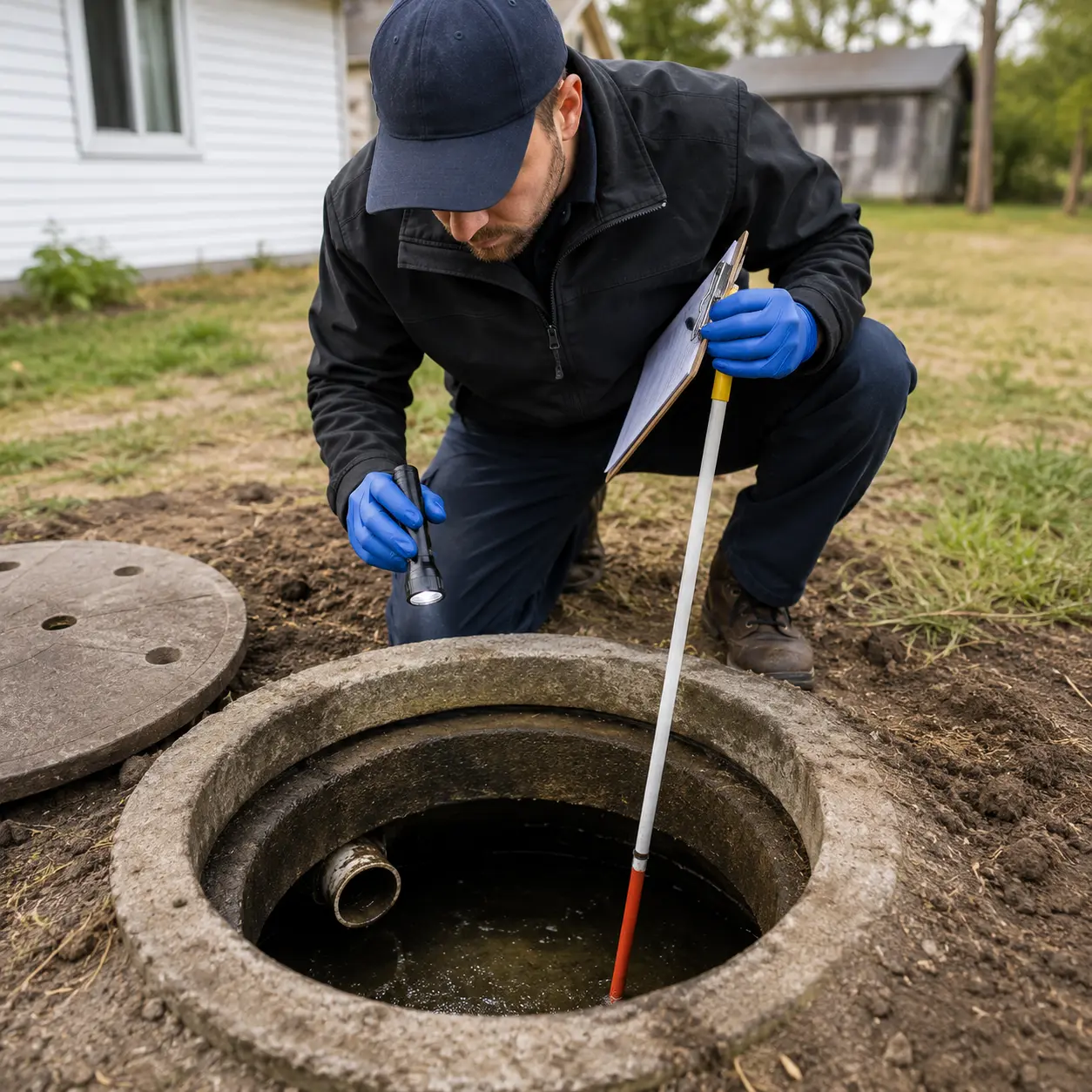Septic inspection and written report for a Wasaga Beach cottage